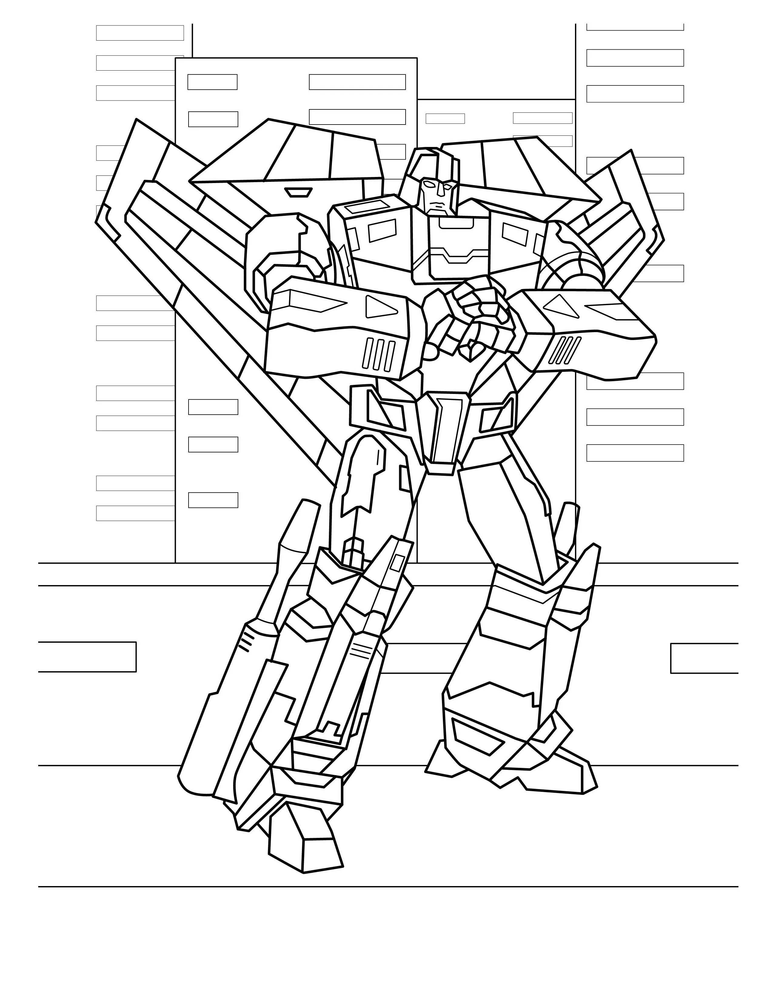 Раскраска Jetfire